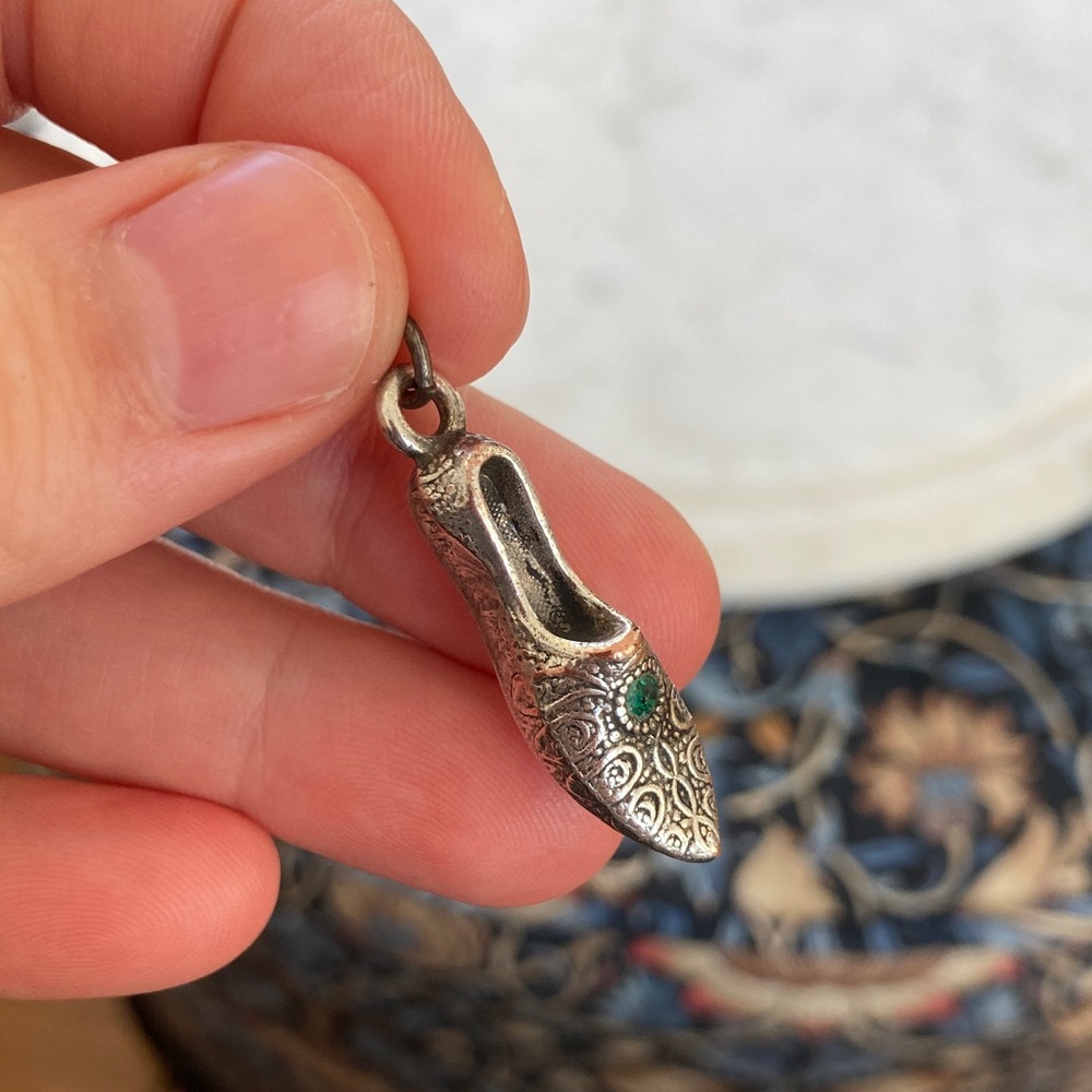 Antique/Vintage Puffy Style Ornate Slipper/Shoe Charm